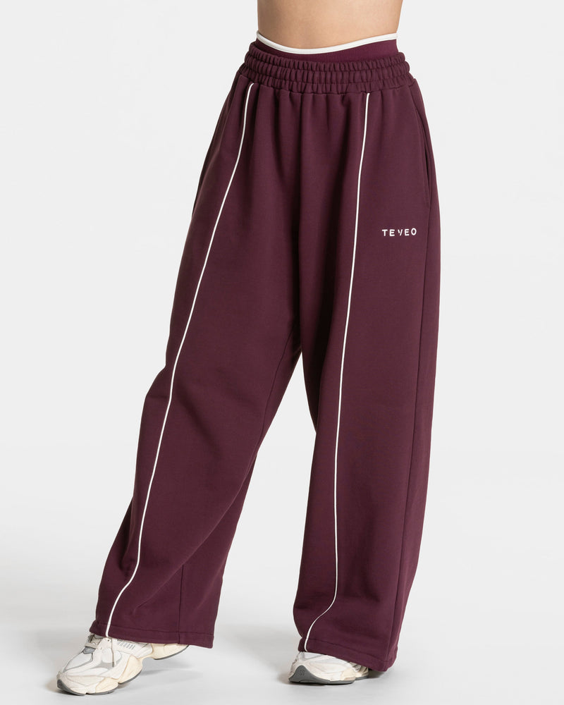 Pantalon de jogging Contrastline Wide Leg « prune »