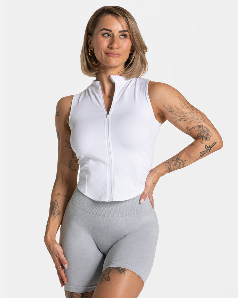 Débardeur zippé Timeless Pro « blanc »