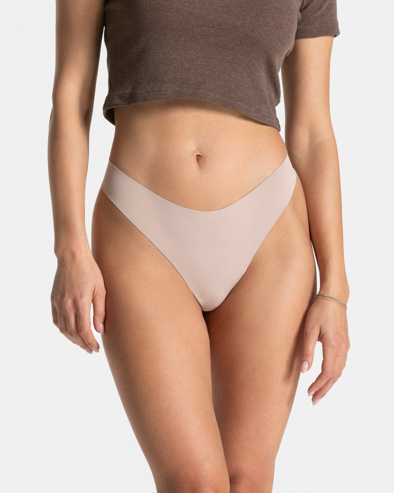 Tanga Seamless Padded (lot de 5) « avoine »