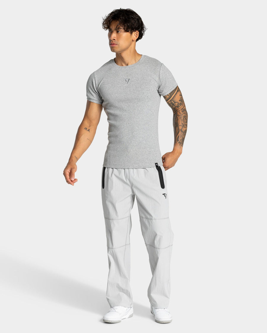 T-shirt côtelé Workout « gris clair »