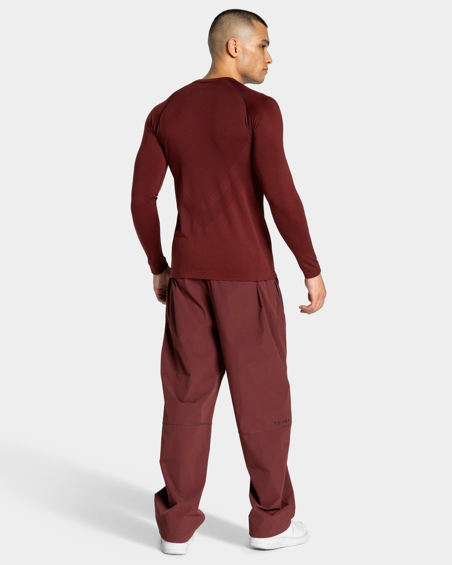 Haut à manches longues Workout sans coutures « merlot »