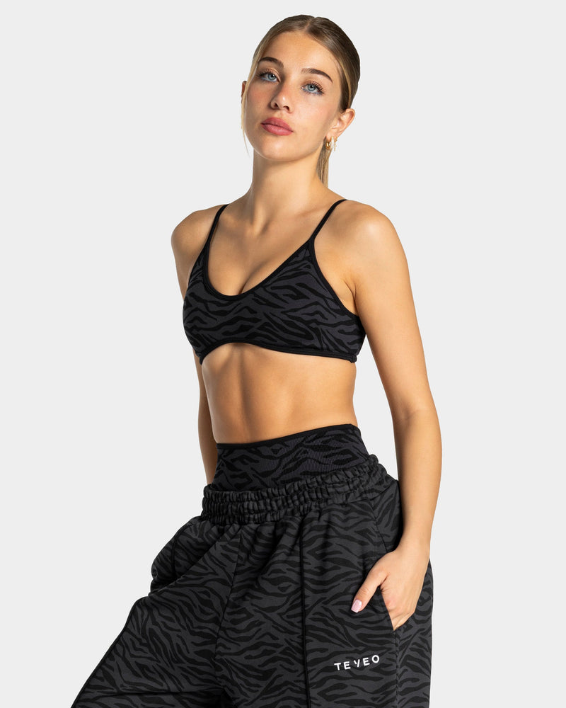 Brassière Contrastline « zèbre noir »
